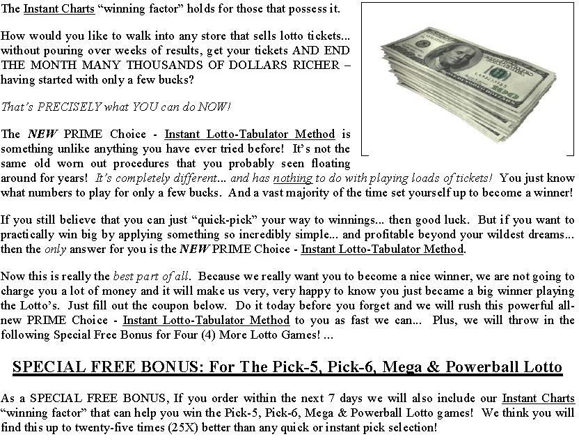 Instant Lotto Tabulator Method - 3